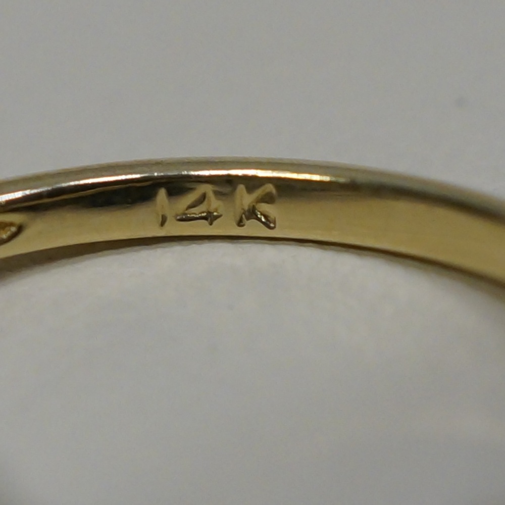 14KTT Vintage Genuine Diamond Flower Design Ring - Picture 5 of 6